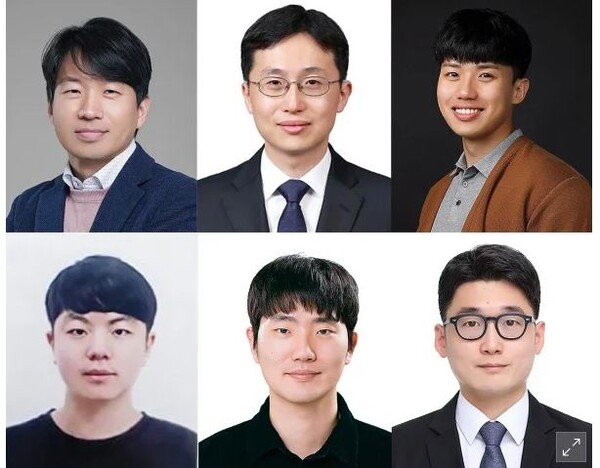 송영민(윗줄 왼쪽부터) GIST 교수, 김대형 서울대 교수, 이길주 부산대 교수. 김민수(아랫줄 왼쪽부터) 서울대 연구원, 김민석 GIST 박사, 이민철 한국전기연구원 박사. 사진=GIST