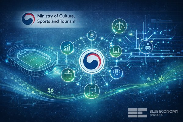 문화체육관광부가 주도한 ‘프로축구 성장 위원회’를 중심으로 산업 구조 고도화, 심판 공정성 강화, 경기장 환경 개선 등 정책 개편 방향을 상징적으로 표현 (생성이미지제작:청색경제뉴스)