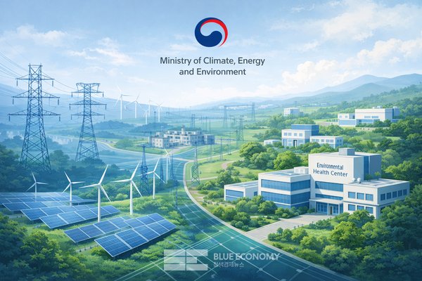재생에너지 100GW 수용을 위한 전력계통 혁신과 지역 환경보건센터 확대를 상징적으로 표현 (생성이미지제작:청색경제뉴스)